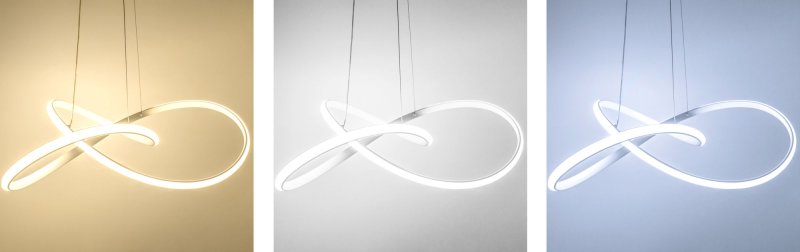 Pendant LED Lamp TOOLIGHT APP396-CP Modern Ring White + remote control 1-light point 40W 55x55x14,5cm
