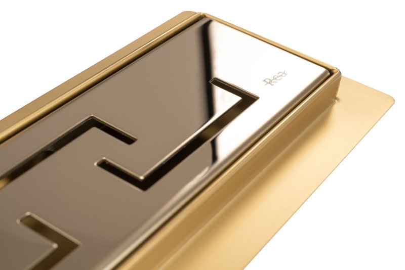 Linear drainage REA Greek Pro Mirror Gold 70
