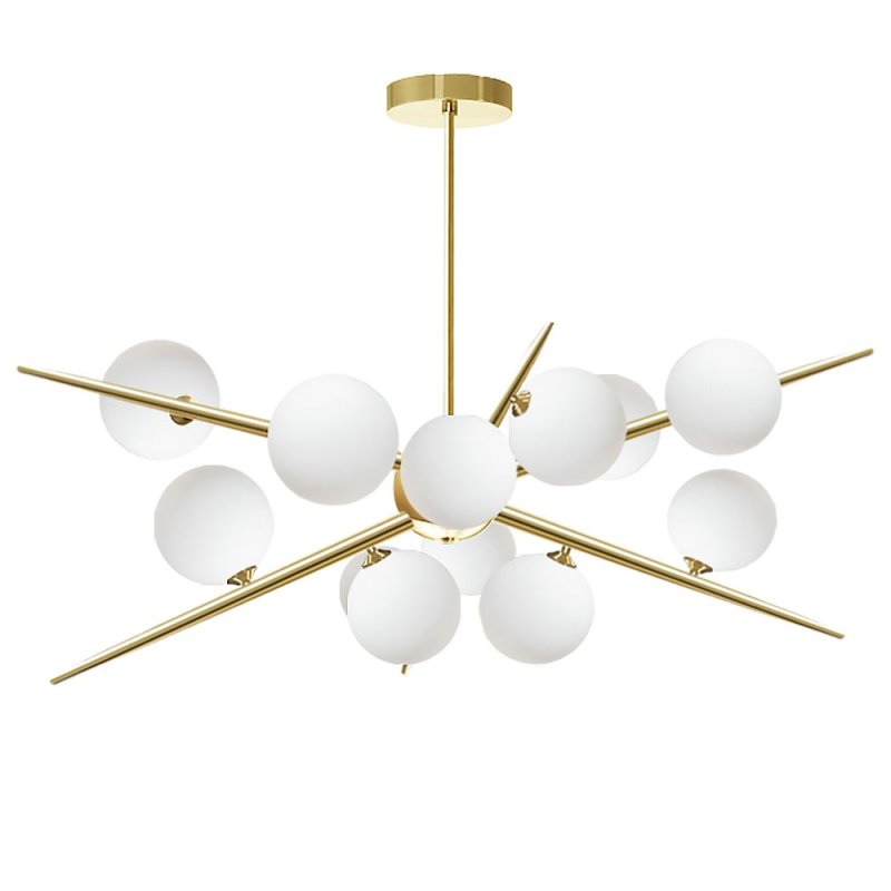 Pendant Lamp TOOLIGHT APP998-12CP Gold 12-light points G9 65x70x90cm