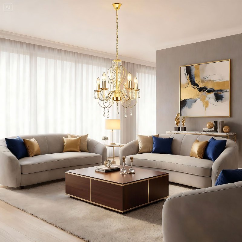 PENDANT CEILING LAMP TOOLIGHT EBT009-5CP GOLD