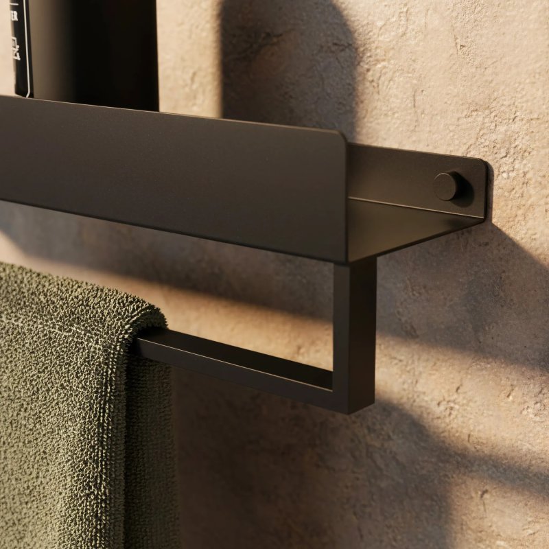 Bathroom Shelf Sf01 45Cm Black Matt