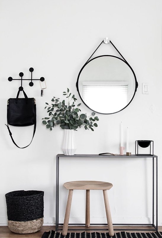 Mirror with Strap REA CFZL-MR060 60cm Black