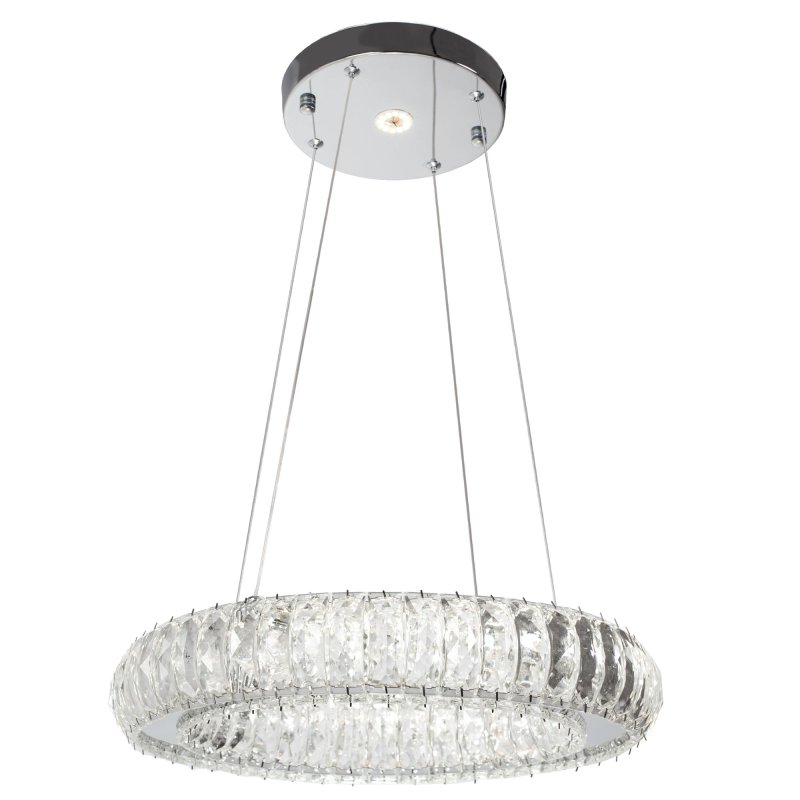 Pendant LED Lamp TOOLIGHT APP1040-CP Cristal + remote control Round 2-light points 40W 39x39x6,5-85cm