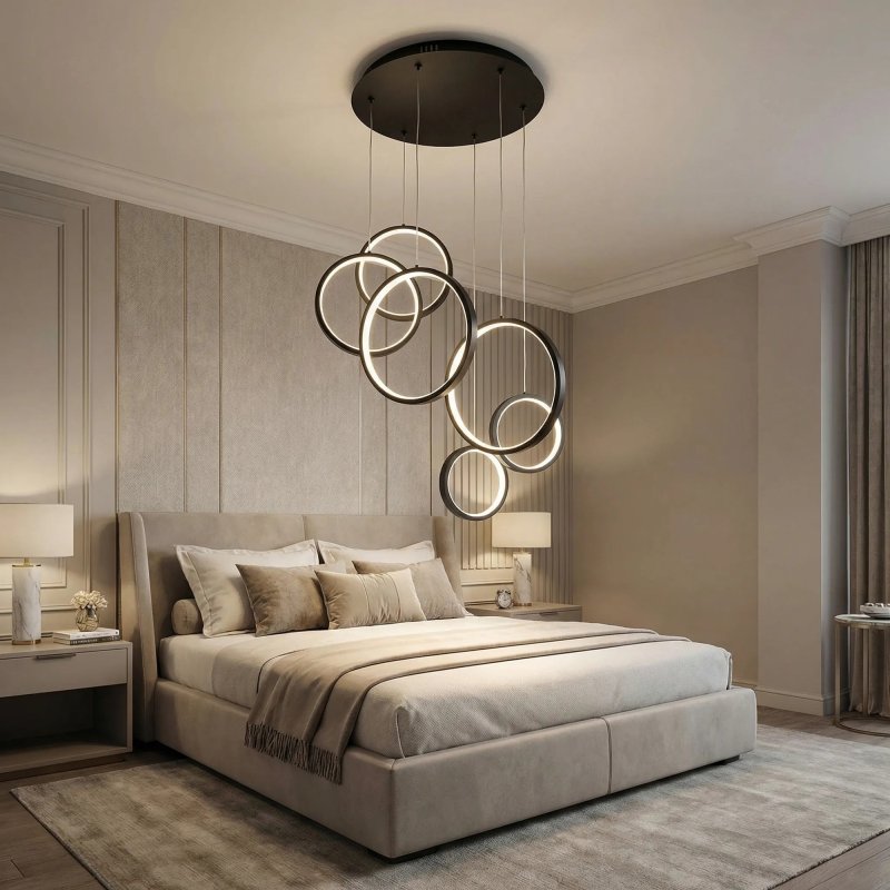 Hanging Ceiling Lamp Toolight App1921-Cp Black Led Black