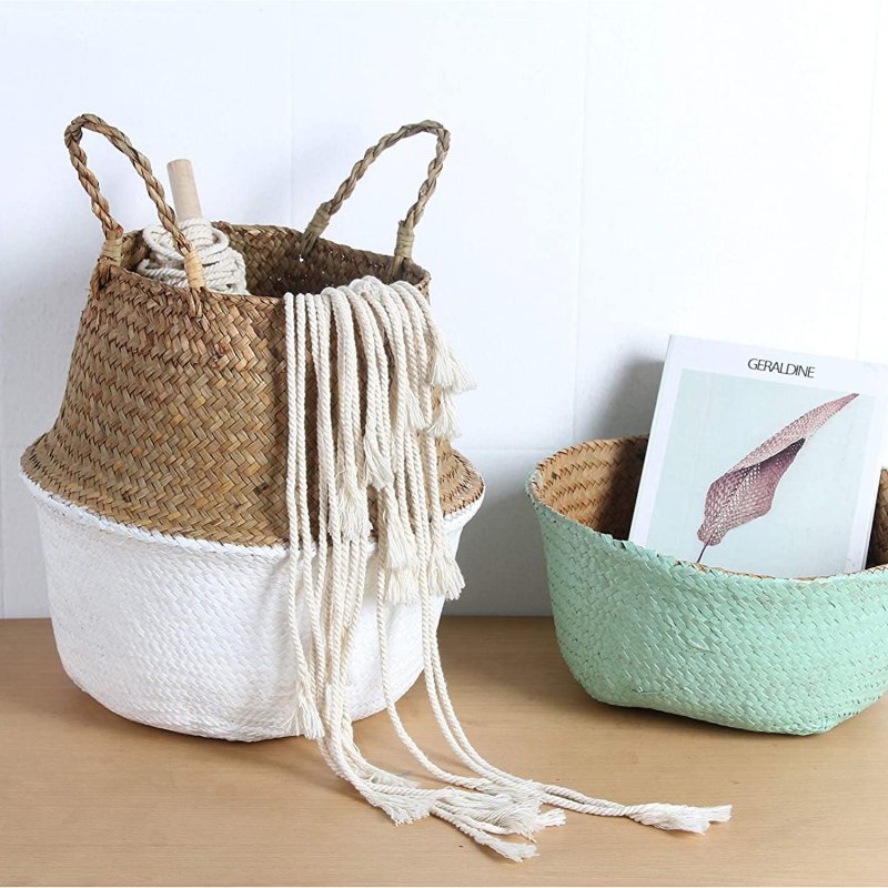 Natural boho-style basket YT21B-35