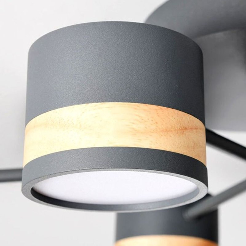 Ceiling LED Lamp Chandelier TOOLIGHT APP528-8C Grey + Remote Control 8-light points 79x79x11Cm
