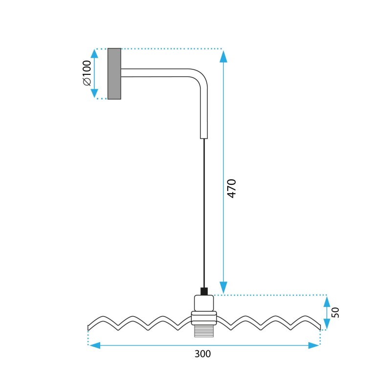 Wall lamp APP1355-1W BLACK 30 cm
