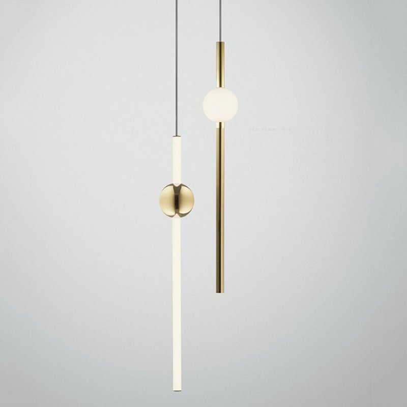 Pendant LED Lamp TOOLIGHT APP476-CP LONG White Gold 1-light point 12W 10x10x59-119cm