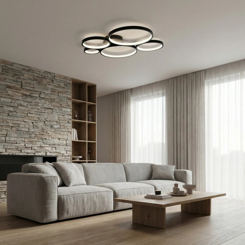 Ceiling Lamp Toolight App1911-C Black Led Black