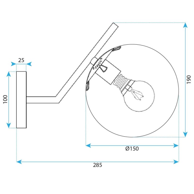WALL LAMP TOOLIGHT G100-1W GOLD WHITE