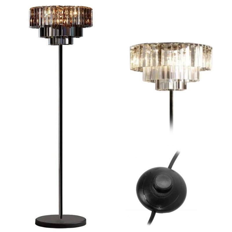Floor Lamp Living Room Toolight APP925-3F Black 3-light points E14 37x37x140cm