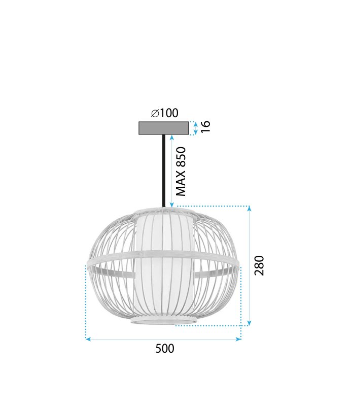 LAMP APP1632-1CP 50cm
