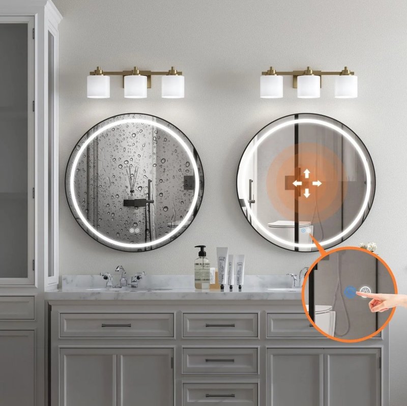 Bathroom LED Mirror REA MMJ 60cm Black