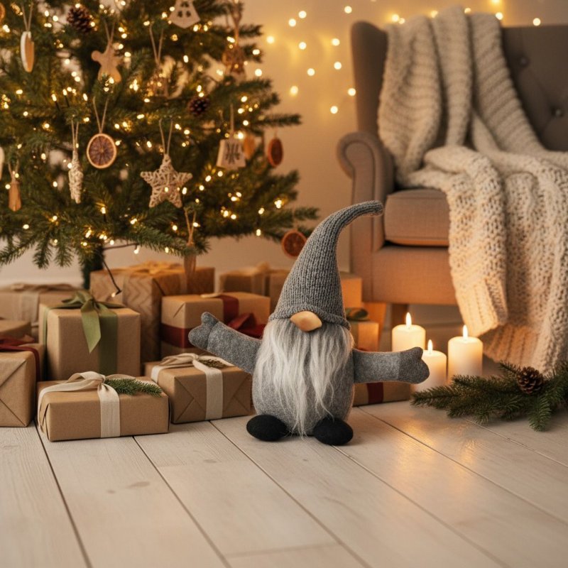 Chrismas Gnome 35cm YX045 GREY