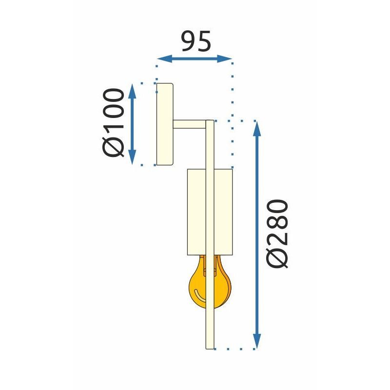 Wall Light Toolight APP922-1W GU10 gold