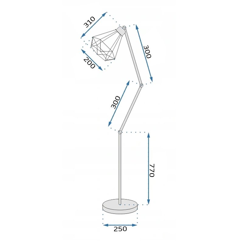 Floor Lamp Living Room Toolight APP540-1F RENO Foldable 1-light point E27
