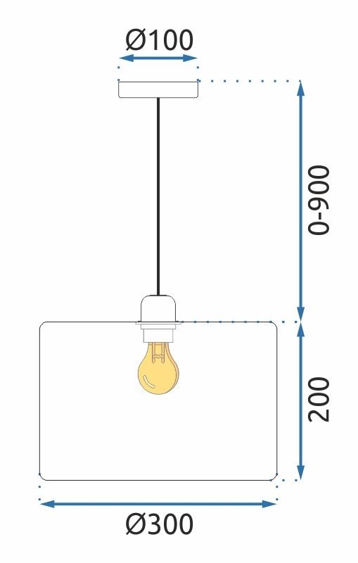 Pendant Lamp TOOLIGHT APP1015-1CP Chrome Round 1-light point E27 30x30x20-110cm
