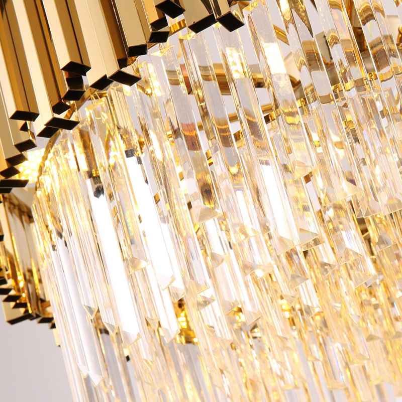 Chandelier Toolight APP601-C Crystal Gold 4-light points E14 38x38x13,5cm