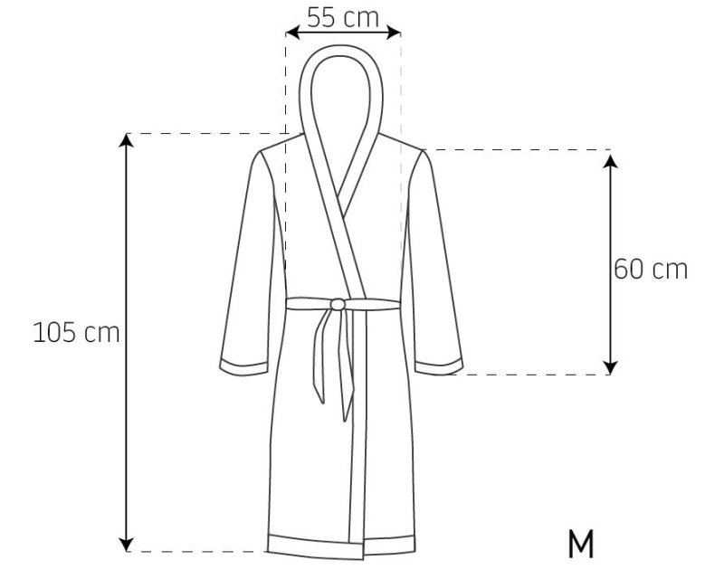 Bathrobe women Jordan Ecru Grey M