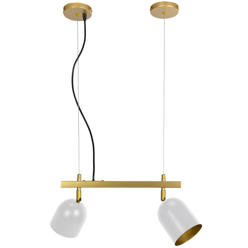 Pendant Lamp TOOLIGHT APP1032-2CP Gold White 2-light points E27 38x10x20-110cm