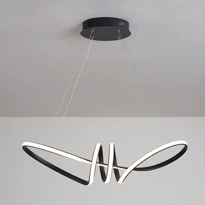 Pendant LED Lamp TOOLIGHT APP823-CP Modern Black + remote control 1-light point 70 W 73x25cm