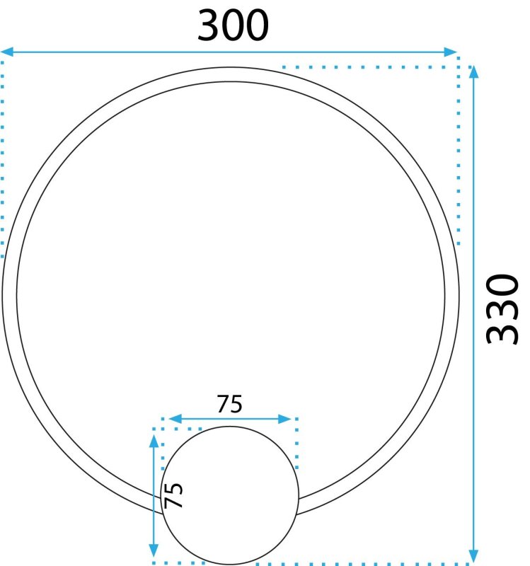 Wall LED Light Toolight APP1385-CW 13W black