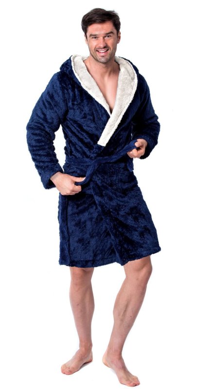 Bathrobe Jordan Navy-Grey Men L