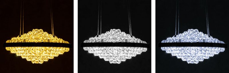 Pendant LED Lamp TOOLIGHT APP774-1CP Cristal + remote control 1-light point 38x38x19-90cm