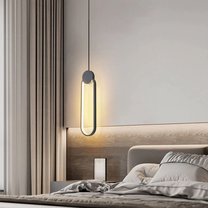 Pendant LED Lamp TOOLIGHT APP851-CP Black Metal Plastic 24W