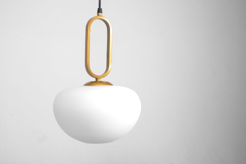 Pendant Lamp TOOLIGHT APP1074-1CP White Gold 1-light point E27 22x22x15,5-100cm