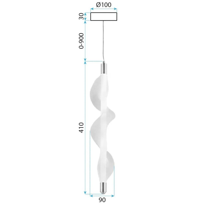 CEILING LAMP CHANDELIER TOOLIGHT LED G008-1CP WHITE GOLD