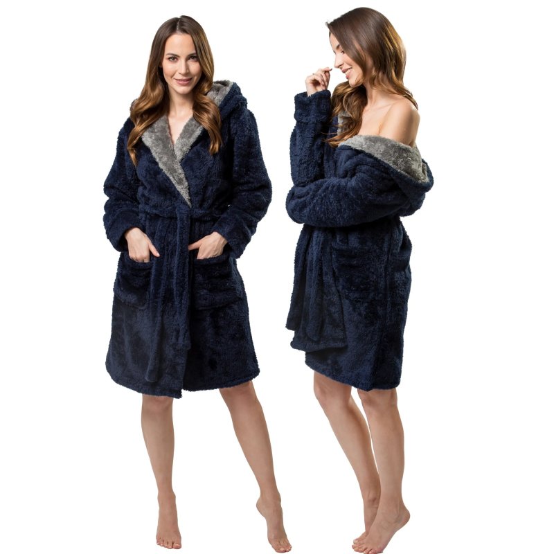 Bathrobe Jordan Navy-Grey M