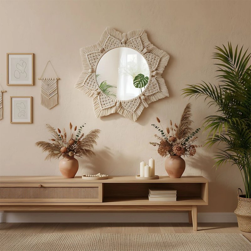 Boho Wall Mirror REA 322048 53cm