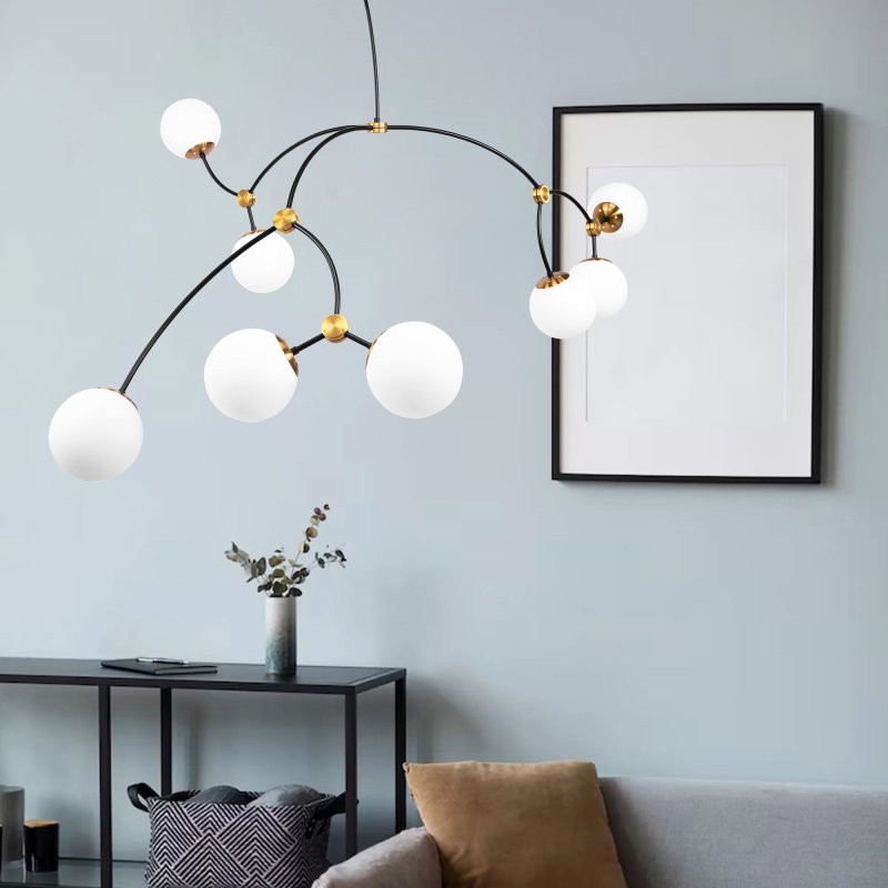CEILING LAMP CHANDELIER TOOLIGHT APP1673-8CP BLACK