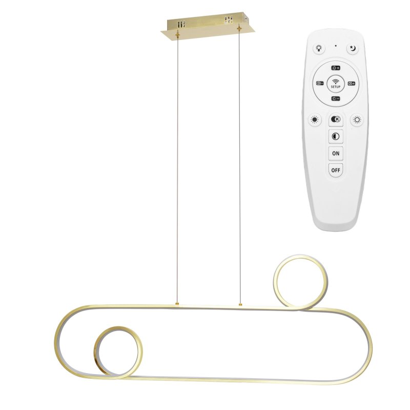 Pendant LED Lamp TOOLIGHT APP809-CP Gold + remote control 1-light point 40W 34,5x90x106cm