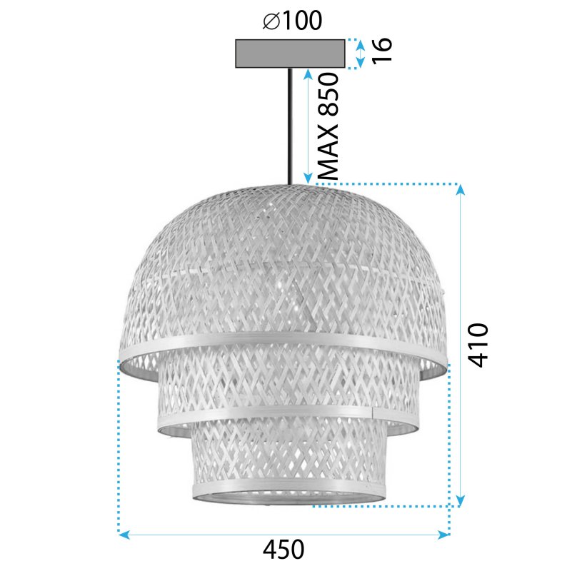LAMP APP1629-1CP 40x45x40cm