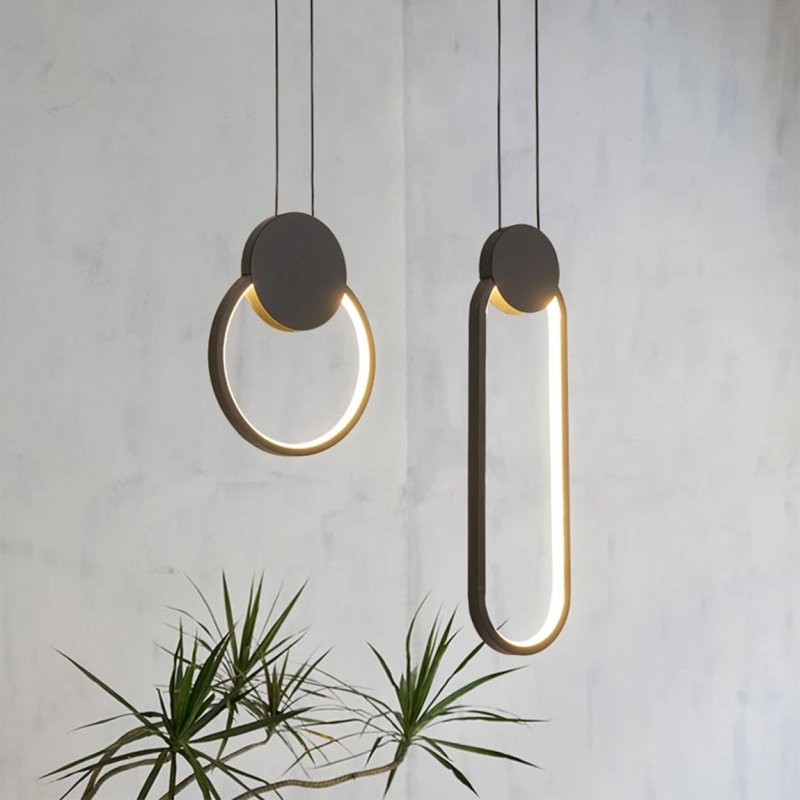 Pendant LED Lamp TOOLIGHT APP851-CP Black Metal Plastic 24W