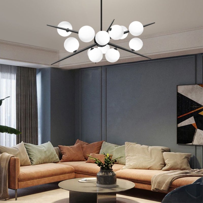 Pendant Lamp TOOLIGHT APP999-12CP Ball Black 12-light points G9 65x70x90cm