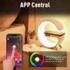 UK Technology G Lamp Wireless Charger, Night Lights Bluetooth Speaker Light, Wireless Charger Lamp, Alarm Clock Night Light for Bedroom, App Controlled, Birthday Gifts Gadgets For Teenage Girls Boys