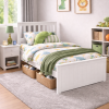 Rio White Wooden Kids Bed Single