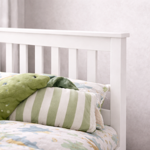 Rio White Wooden Kids Bed Single